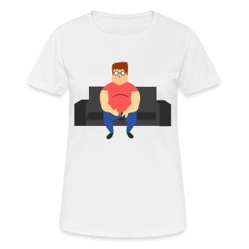 Gros homme - T-shirt respirant Femme - blanc - Devant - AI Model Female 172 dark (172cm)