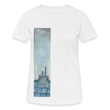 Sterne am Abend - Frauen T-Shirt atmungsaktiv - Weiß - Vorne - AI Model Female 172 dark (172cm)