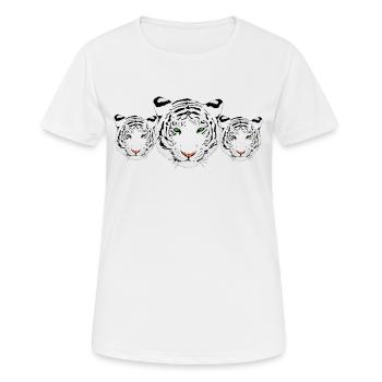 tigre blanc - T-shirt respirant Femme - blanc - Devant - AI Model Female 172 dark (172cm)
