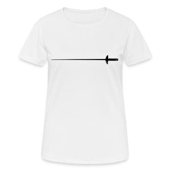 fencing fights floret sword parry samurai10 - Women's Breathable T-Shirt - white - Front - AI Model Female 172 dark (172cm)