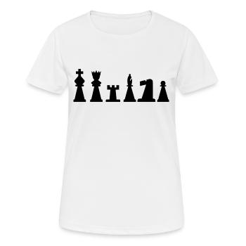Schach - Frauen T-Shirt atmungsaktiv - Weiß - Vorne - AI Model Female 172 dark (172cm)