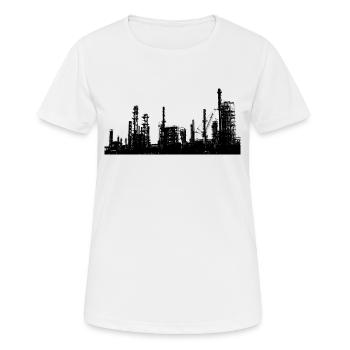 Industrie du pétrole Raffinerie - T-shirt respirant Femme - blanc - Devant - AI Model Female 172 dark (172cm)