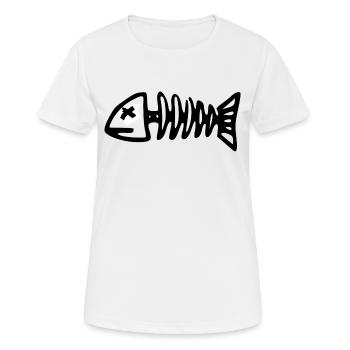 arête de poisson - T-shirt respirant Femme - blanc - Devant - AI Model Female 172 dark (172cm)