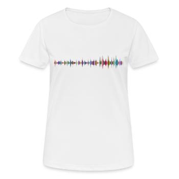 Sound - Frauen T-Shirt atmungsaktiv - Weiß - Vorne - AI Model Female 172 dark (172cm)