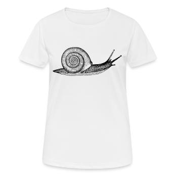 Schnecke,tier,schneckenhaus - Frauen T-Shirt atmungsaktiv - Weiß - Vorne - AI Model Female 172 dark (172cm)