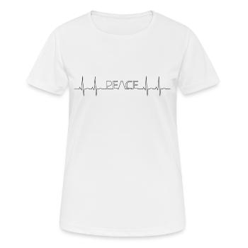 Frequenz des Friedens - Frauen T-Shirt atmungsaktiv - Weiß - Vorne - AI Model Female 172 dark (172cm)