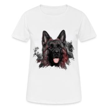 berger allemand - T-shirt respirant Femme - blanc - Devant - AI Model Female 172 dark (172cm)