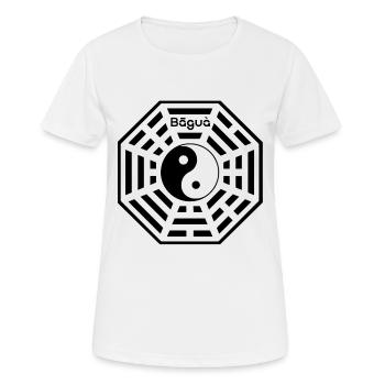 Bagua taoïste - T-shirt respirant Femme - blanc - Devant - AI Model Female 172 dark (172cm)