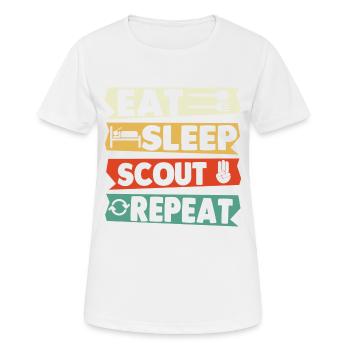 Camp scouts - T-shirt respirant Femme - blanc - Devant - AI Model Female 172 dark (172cm)