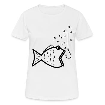 Pêche pêche pêche - T-shirt respirant Femme - blanc - Devant - AI Model Female 172 dark (172cm)