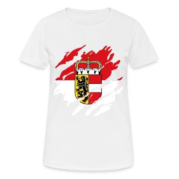 Véritable Salzbourg & Autriche Patriotes & Vacanciers - T-shirt respirant Femme - blanc - Devant - AI Model Female 172 dark (172cm)