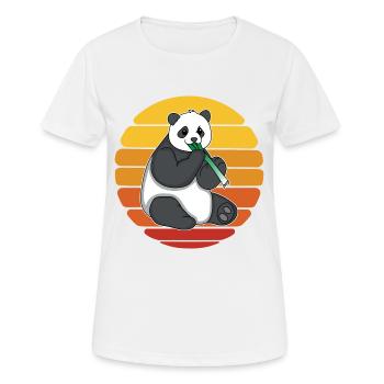 Panda panda ours mange panda panda - T-shirt respirant Femme - blanc - Devant - AI Model Female 172 dark (172cm)
