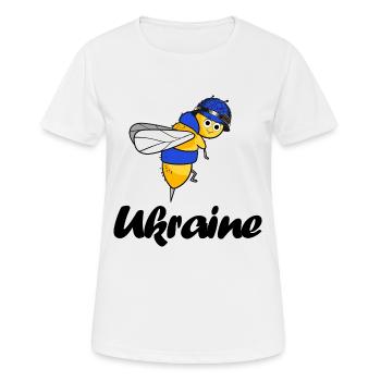 ukraine uno slava ukraini sonnenblume selenskyj - Frauen T-Shirt atmungsaktiv - Weiß - Vorne - AI Model Female 172 dark (172cm)