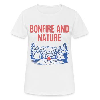Feu de joie et nature Camping Wildlife Camper - T-shirt respirant Femme - blanc - Devant - AI Model Female 172 dark (172cm)