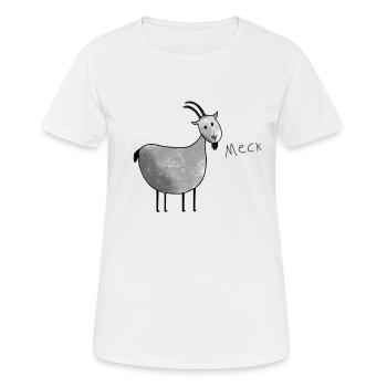 Chèvre - T-shirt respirant Femme - blanc - Devant - AI Model Female 172 dark (172cm)