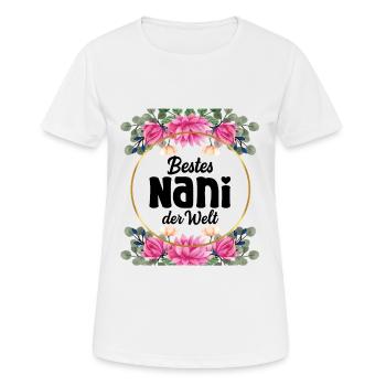 Bestes Nani Oma Schweiz Schweizerdeutsch Omi - Frauen T-Shirt atmungsaktiv - Weiß - Vorne - AI Model Female 172 dark (172cm)