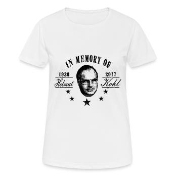 Helmut Kohl - Frauen T-Shirt atmungsaktiv - Weiß - Vorne - AI Model Female 172 dark (172cm)