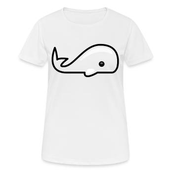 whale58 - T-shirt respirant Femme - blanc - Devant - AI Model Female 172 dark (172cm)
