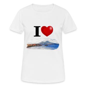J'aime Naples - T-shirt respirant Femme - blanc - Devant - AI Model Female 172 dark (172cm)
