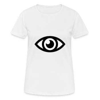 eye - Women's Breathable T-Shirt - white - Front - AI Model Female 172 dark (172cm)