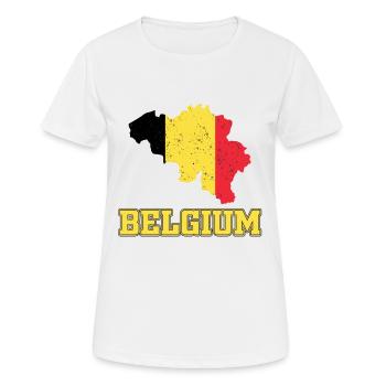 Belgium - Women's Breathable T-Shirt - white - Front - AI Model Female 172 dark (172cm)
