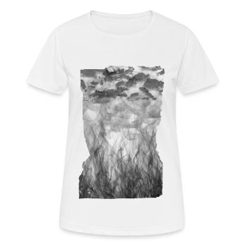 Nuages de fumée feu - T-shirt respirant Femme - blanc - Devant - AI Model Female 172 dark (172cm)