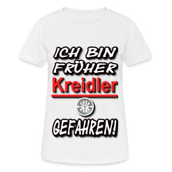 Ich bin früher Kreidler gefahren! - Frauen T-Shirt atmungsaktiv - Weiß - Vorne - AI Model Female 172 dark (172cm)