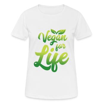 Vegan Vegan for Life - Women's Breathable T-Shirt - white - Front - AI Model Female 172 dark (172cm)