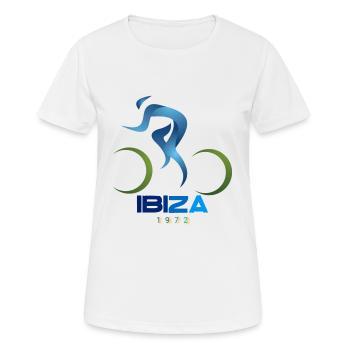 Ibiza - Frauen T-Shirt atmungsaktiv - Weiß - Vorne - AI Model Female 172 dark (172cm)