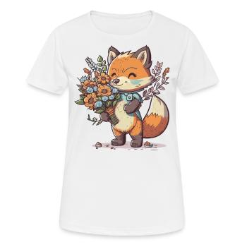 Foxy Love - Women's Breathable T-Shirt - white - Front - AI Model Female 172 dark (172cm)