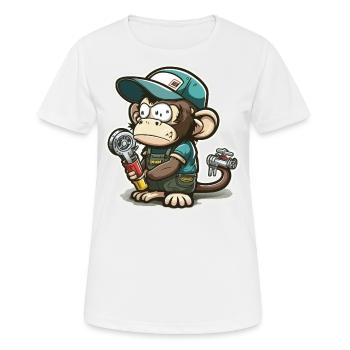 Primate déchirant - T-shirt respirant Femme - blanc - Devant - AI Model Female 172 dark (172cm)