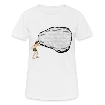 Steinzeit - Frauen T-Shirt atmungsaktiv - Weiß - Vorne - AI Model Female 172 dark (172cm)