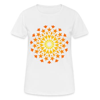 Star Explosion star sky star heart mandalas - Women's Breathable T-Shirt - white - Front - AI Model Female 172 dark (172cm)