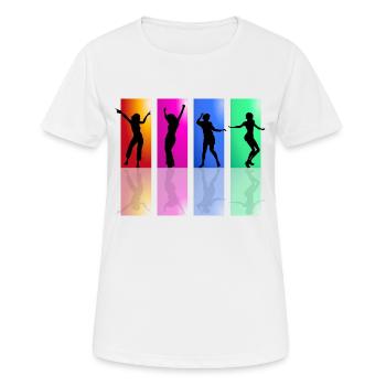 Dance - Frauen T-Shirt atmungsaktiv - Weiß - Vorne - AI Model Female 172 dark (172cm)