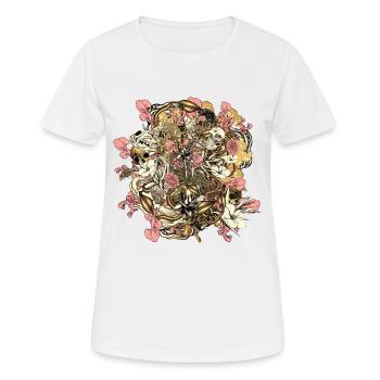 Flower Sechster Mix - Frauen T-Shirt atmungsaktiv - Weiß - Vorne - AI Model Female 172 dark (172cm)