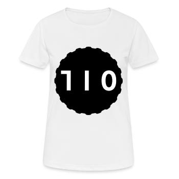 710 couvercles - T-shirt respirant Femme - blanc - Devant - AI Model Female 172 dark (172cm)