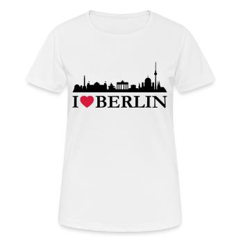I love Berlin - Frauen T-Shirt atmungsaktiv - Weiß - Vorne - AI Model Female 172 dark (172cm)