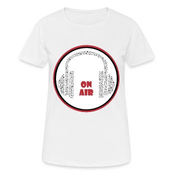Musik Kopfhörer Aufnahme Hören Sprechen On Air - Frauen T-Shirt atmungsaktiv - Weiß - Vorne - AI Model Female 172 dark (172cm)
