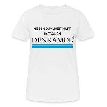 denkamol, denken, Medizin, Medikament, Arzt, dumm - Frauen T-Shirt atmungsaktiv - Weiß - Vorne - AI Model Female 172 dark (172cm)