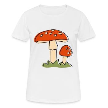 Fliegenpilz Pilze Pilz - Frauen T-Shirt atmungsaktiv - Weiß - Vorne - AI Model Female 172 dark (172cm)