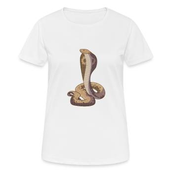 Cobra Snake - Women's Breathable T-Shirt - white - Front - AI Model Female 172 dark (172cm)