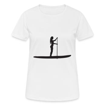 Femme Stand Up Paddle Paddle Paddle - T-shirt respirant Femme - blanc - Devant - AI Model Female 172 dark (172cm)