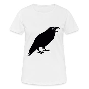 Silhouette de corbeau - T-shirt respirant Femme - blanc - Devant - AI Model Female 172 dark (172cm)