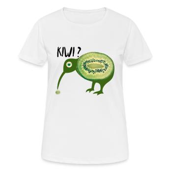 Kiwi? - Women's Breathable T-Shirt - white - Front - AI Model Female 172 dark (172cm)