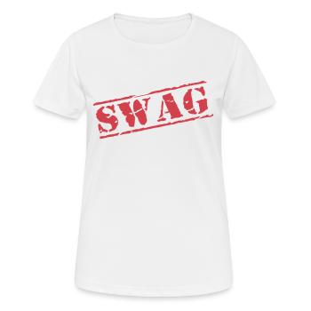 tampon de timbre - T-shirt respirant Femme - blanc - Devant - AI Model Female 172 dark (172cm)