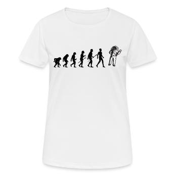 Evolution Raum - Frauen T-Shirt atmungsaktiv - Weiß - Vorne - AI Model Female 172 dark (172cm)