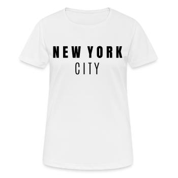 New York, New Yorker, New York lover, Côte Est - T-shirt respirant Femme - blanc - Devant - AI Model Female 172 dark (172cm)