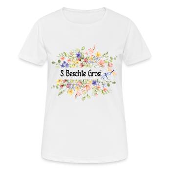 S beschte Grosi der Welt beschte Grosi Oma Schweiz - Frauen T-Shirt atmungsaktiv - Weiß - Vorne - AI Model Female 172 dark (172cm)