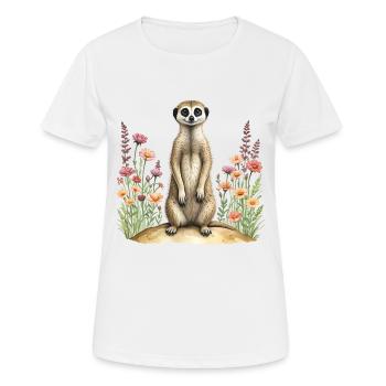 Cute meerkat - Women's Breathable T-Shirt - white - Front - AI Model Female 172 dark (172cm)