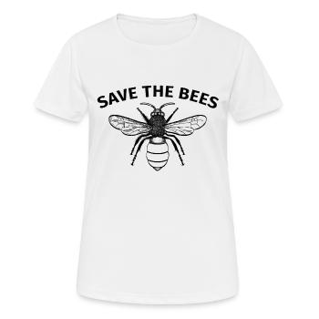 Speichern Sie den fantastischen Entwurf der Bienen - Frauen T-Shirt atmungsaktiv - Weiß - Vorne - AI Model Female 172 dark (172cm)